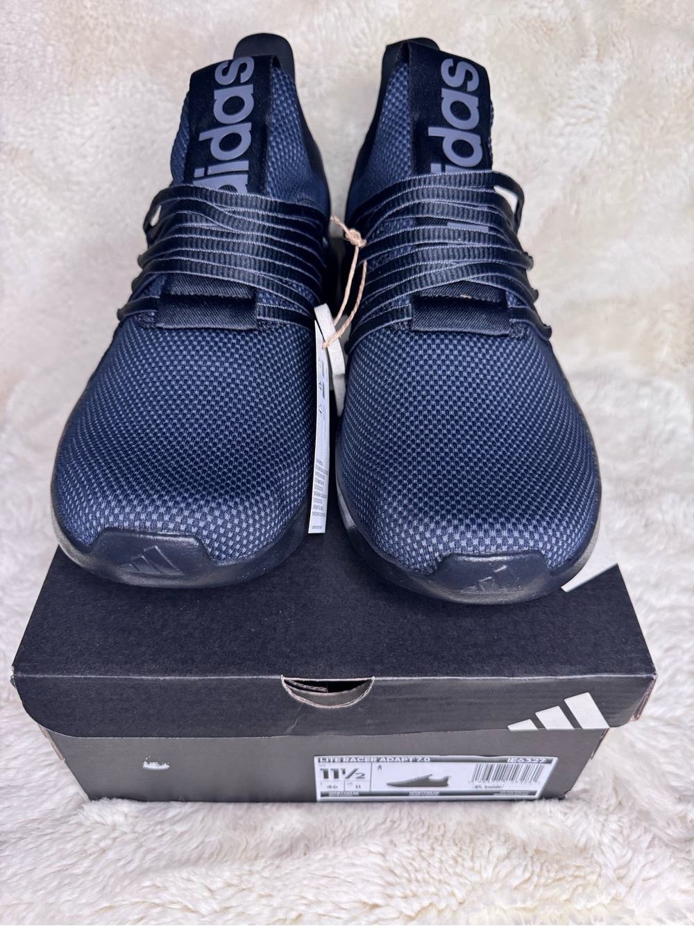 NEW in Box adidas Black Slip-On Athletic Men’s Sneakers - Picture 3 of 6